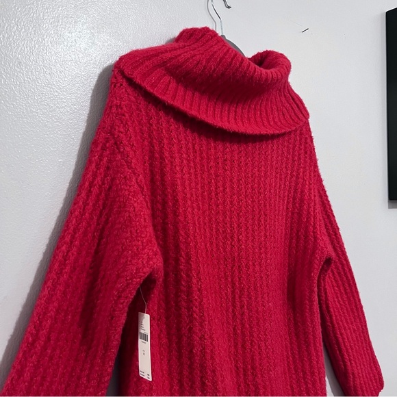 NWT Maeve By Anthropologie Cherry Red Cowl Neckline Pullover Knit Sweater π - Picture 10 of 16